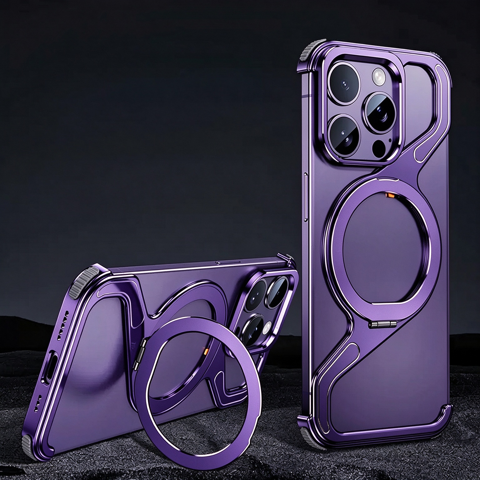 Brand New Z-shaped Metal Magnetic Phone Case