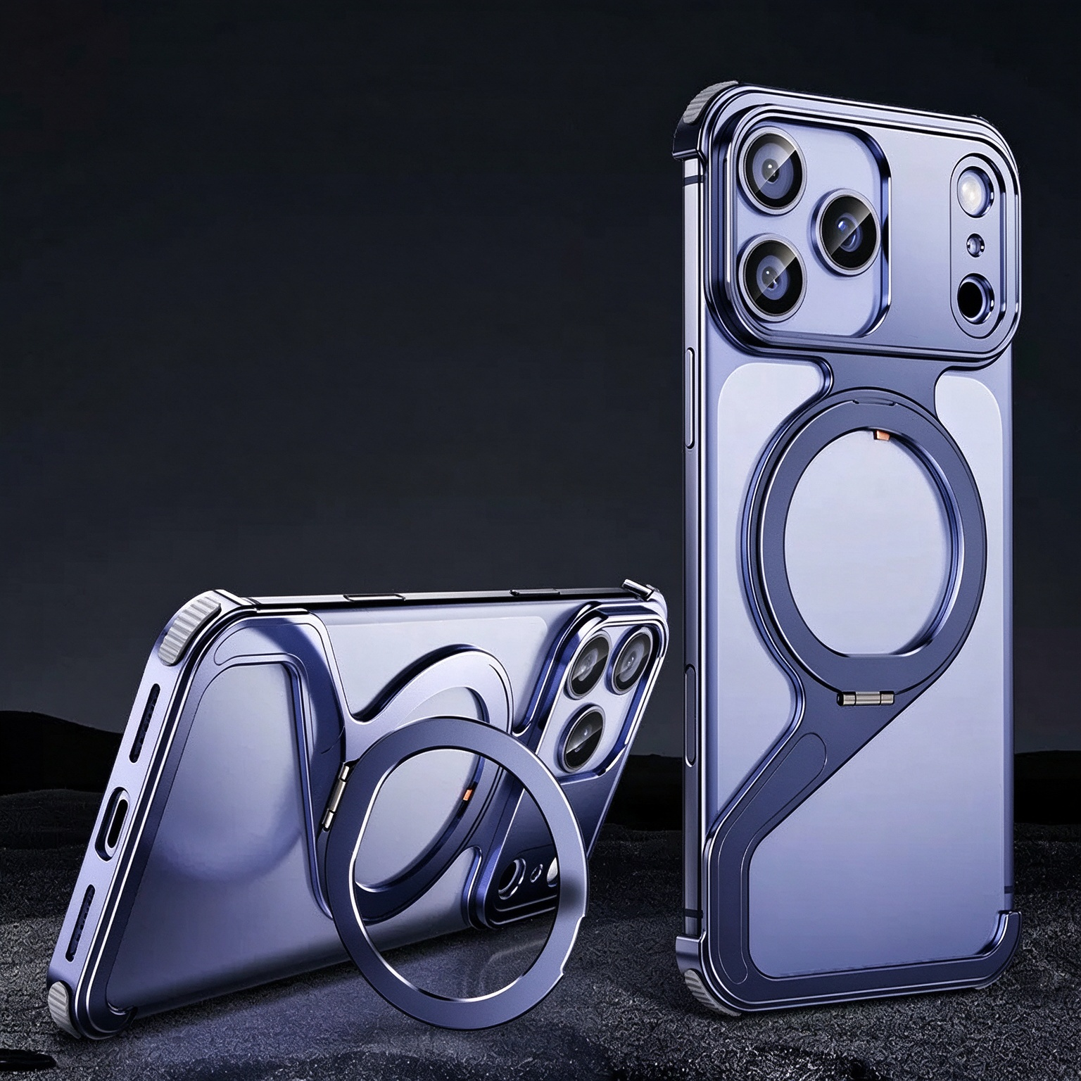 Brand New Z-shaped Metal Magnetic Phone Case