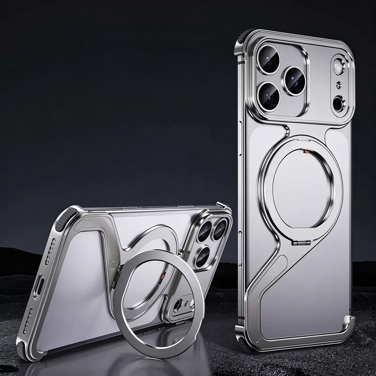 Brand New Z-shaped Metal Magnetic Phone Case