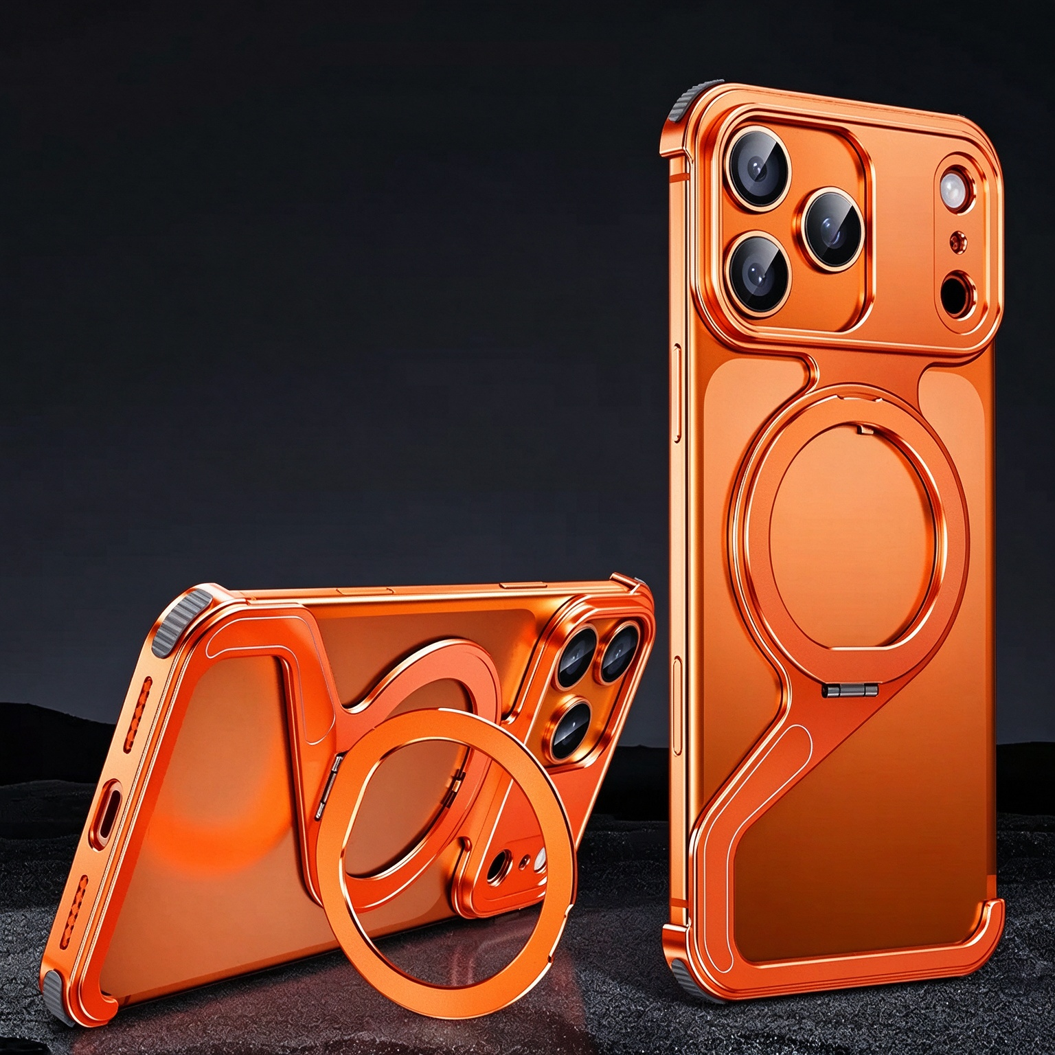 Brand New Z-shaped Metal Magnetic Phone Case