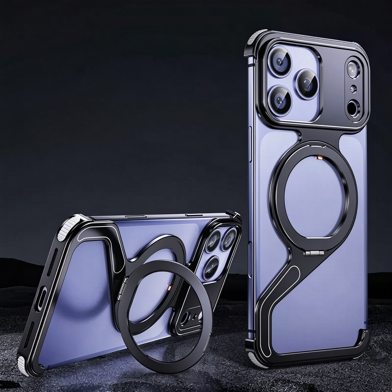 Brand New Z-shaped Metal Magnetic Phone Case