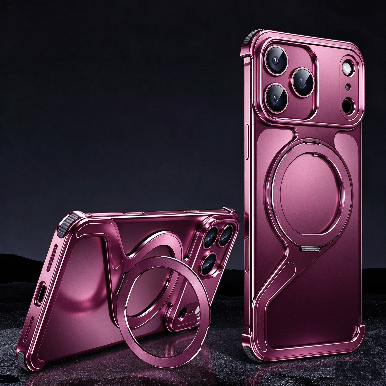 Brand New Z-shaped Metal Magnetic Phone Case