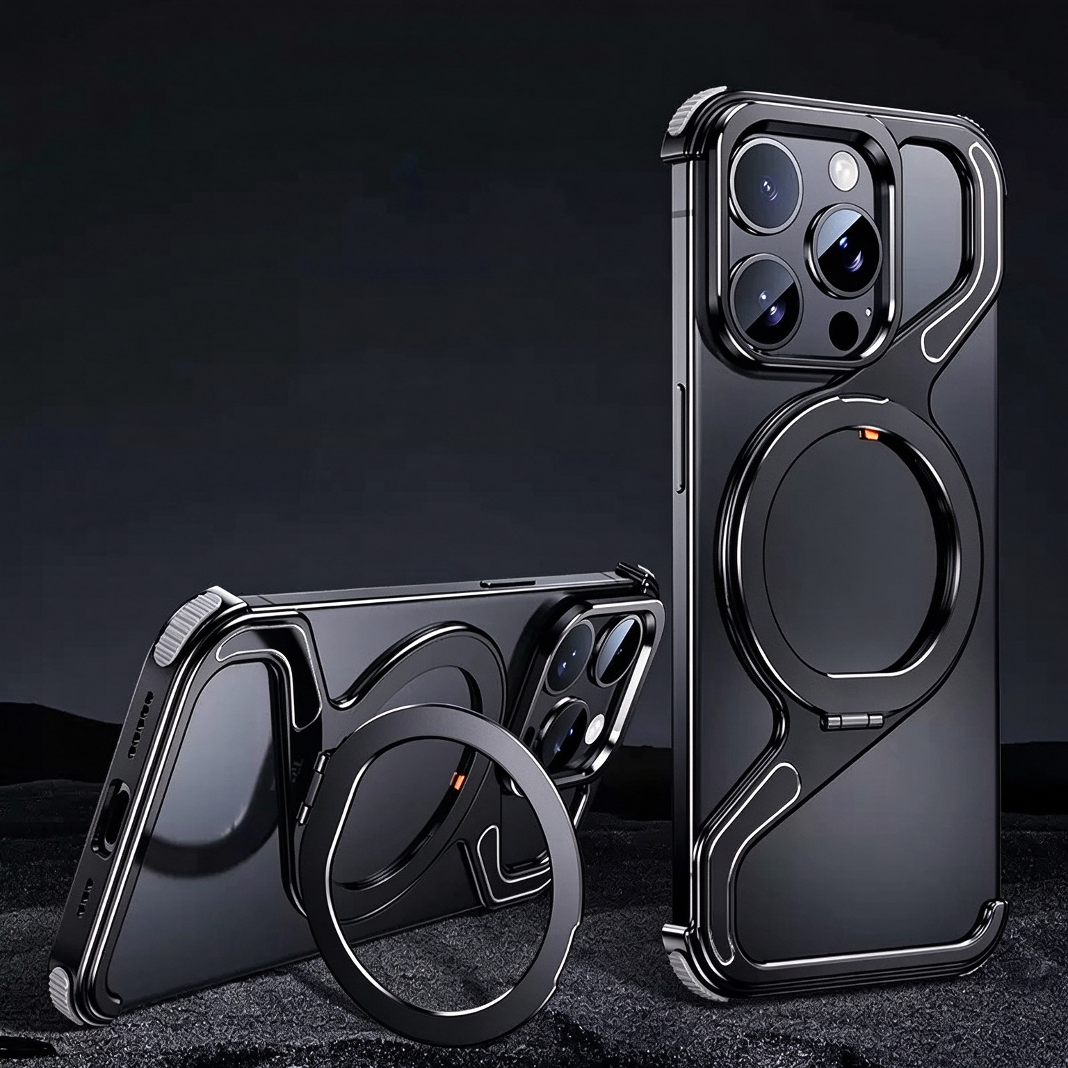Brand New Z-shaped Metal Magnetic Phone Case