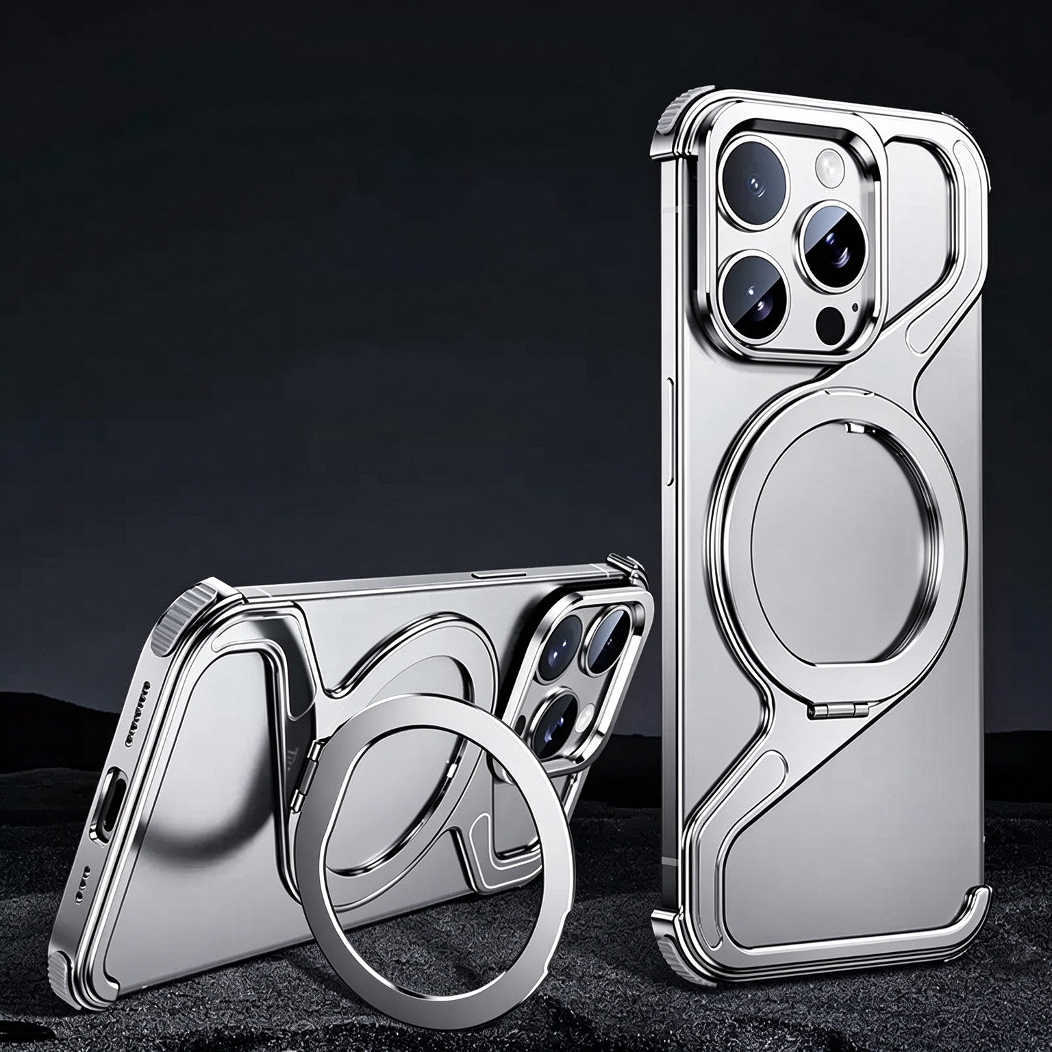 Brand New Z-shaped Metal Magnetic Phone Case