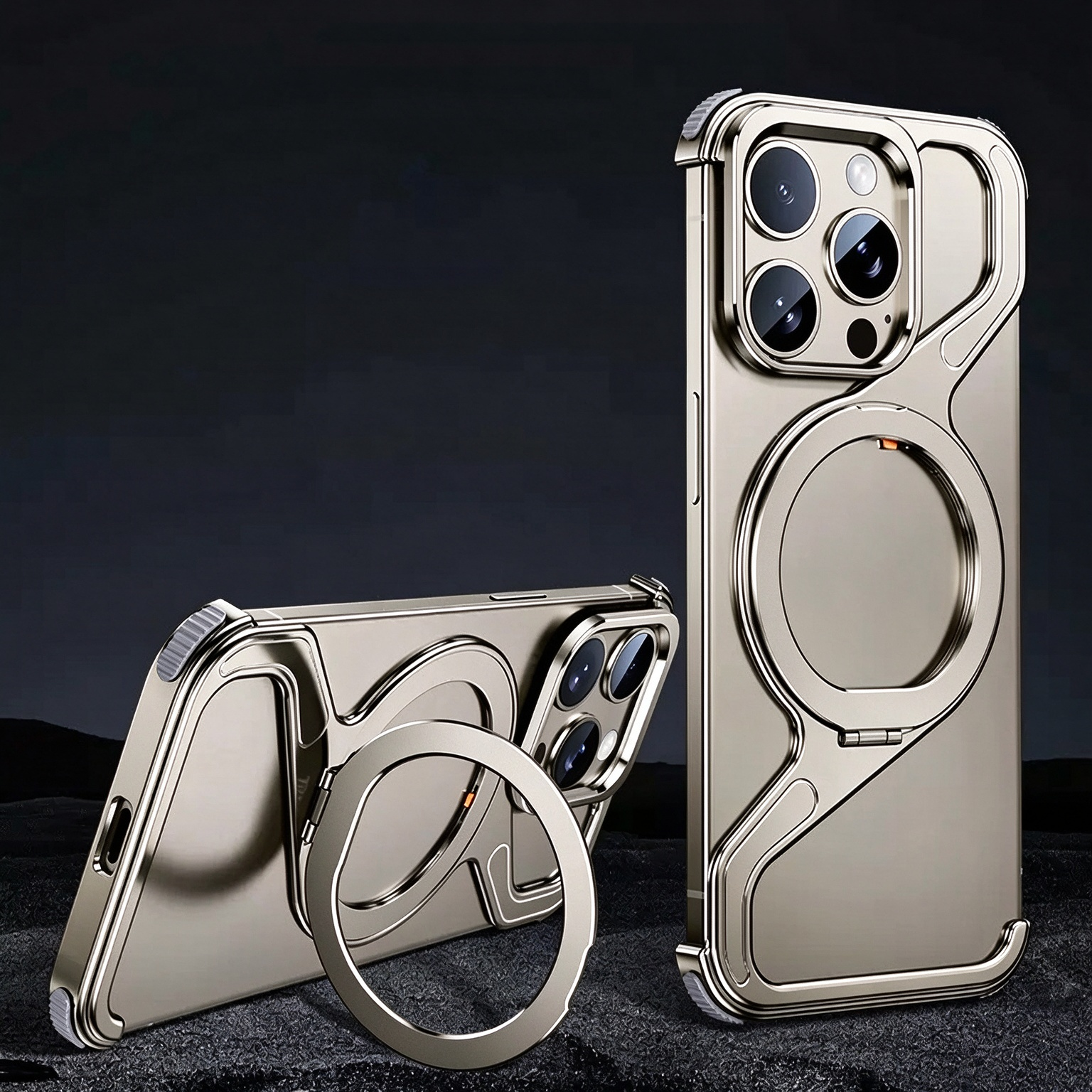 Brand New Z-shaped Metal Magnetic Phone Case