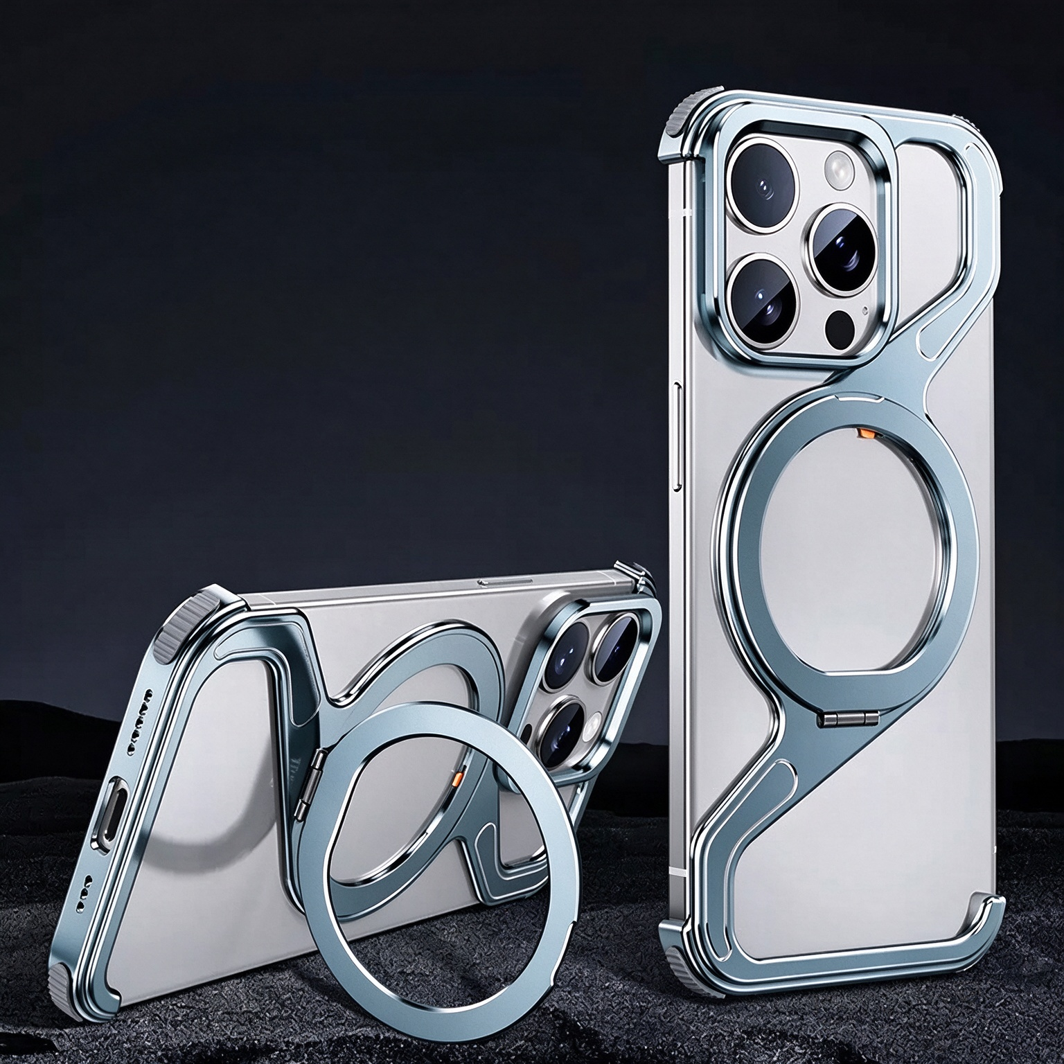 Brand New Z-shaped Metal Magnetic Phone Case
