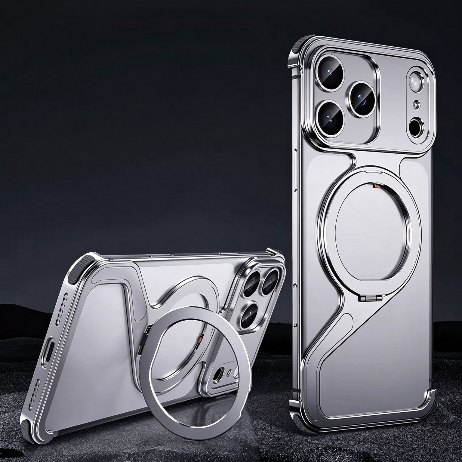 Brand New Z-shaped Metal Magnetic Phone Case
