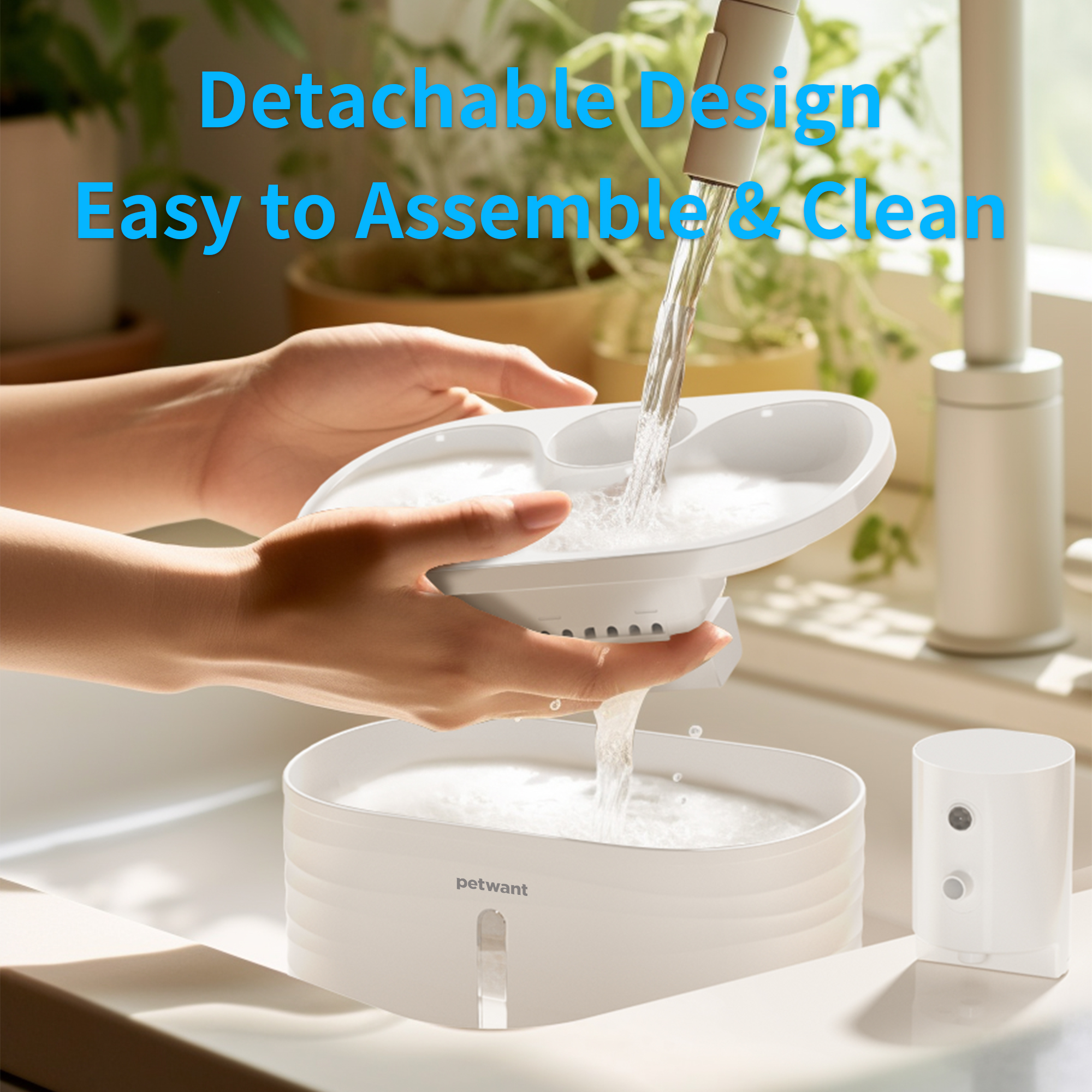 2.5L Automatic Pet Water Dispenser 5000mA Infrared Wireless Sensing Cat Water Feeder