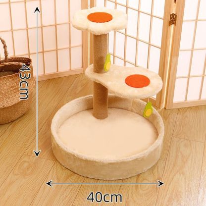Cat climbing frame, cat nest, integrated sisal cat tree villa, large cat grabbing board, toy cat grabbing pillar, cat supplies-Rongpet