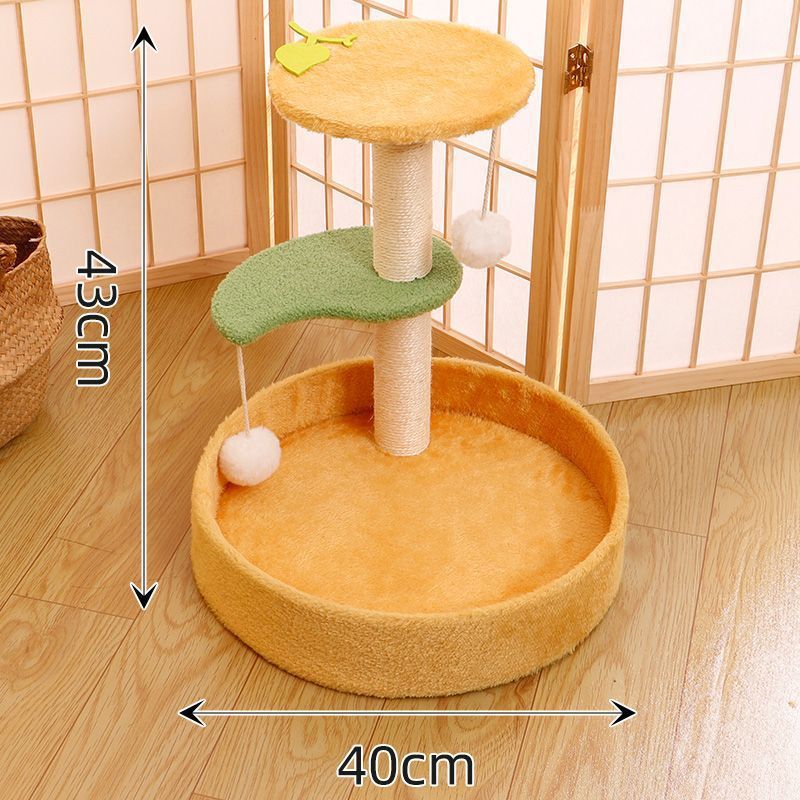 Cat climbing frame, cat nest, integrated sisal cat tree villa, large cat grabbing board, toy cat grabbing pillar, cat supplies-Rongpet