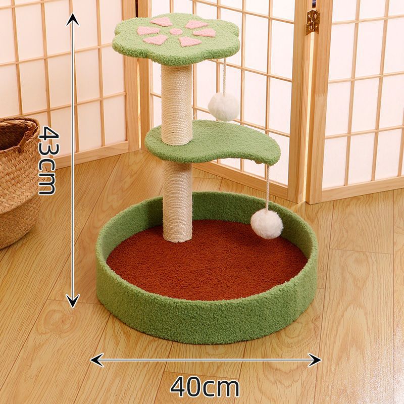 Cat climbing frame, cat nest, integrated sisal cat tree villa, large cat grabbing board, toy cat grabbing pillar, cat supplies-Rongpet