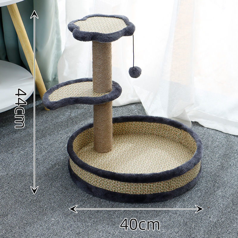 Cat climbing frame, cat nest, integrated sisal cat tree villa, large cat grabbing board, toy cat grabbing pillar, cat supplies-Rongpet