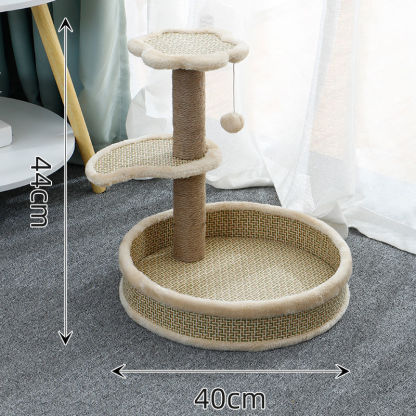 Cat climbing frame, cat nest, integrated sisal cat tree villa, large cat grabbing board, toy cat grabbing pillar, cat supplies-Rongpet