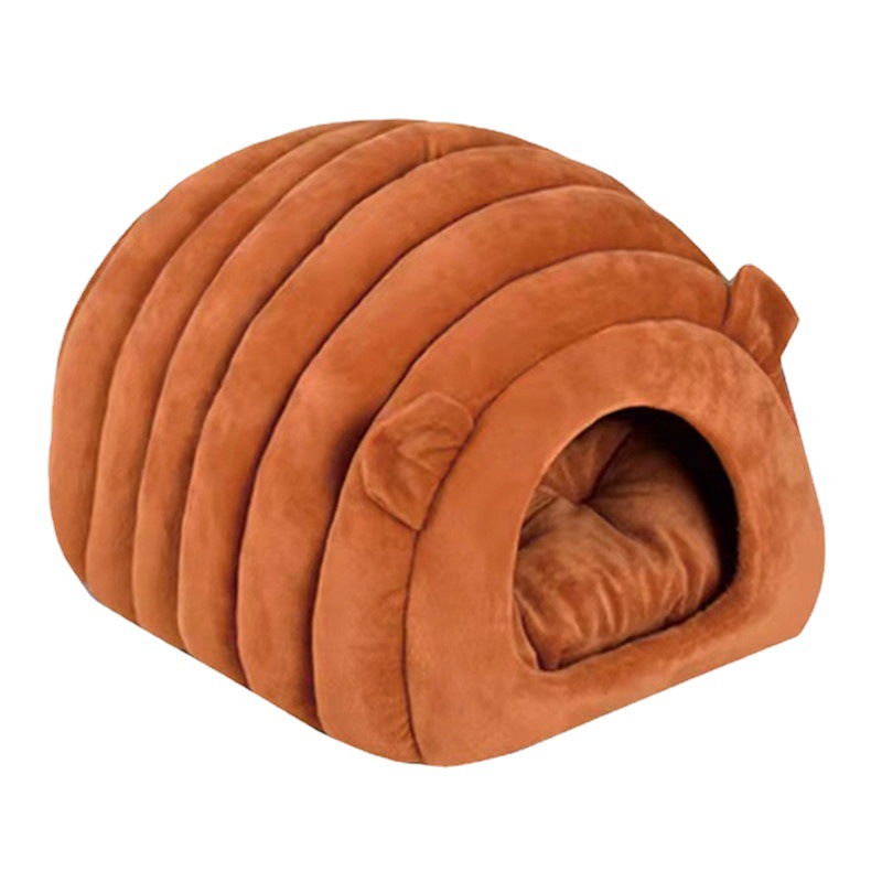 Pet Supplies Caterpillar Cat Nest Net Red Semi enclosed Pet Nest Removable and Washable Winter Warm plush Dog Nest Bed