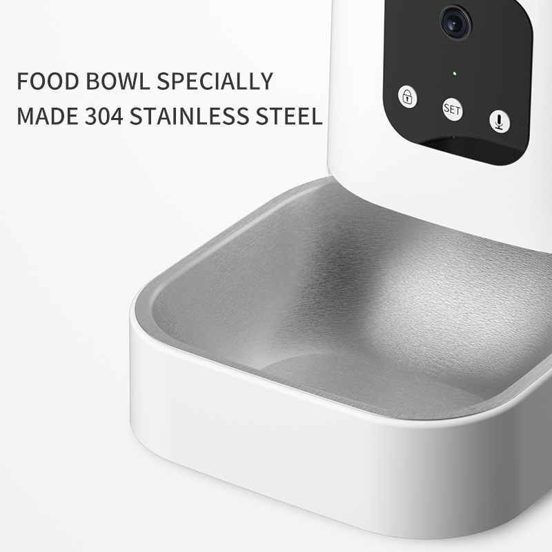 Pet smart feeder dog/cat remote video feeding wifi automatic timed feeder
