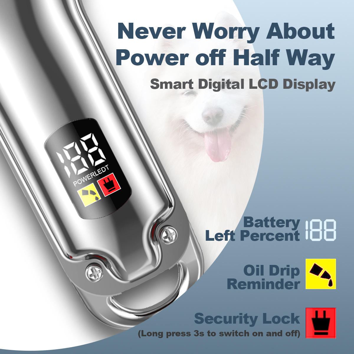 Pet Electric Clipper Silvery