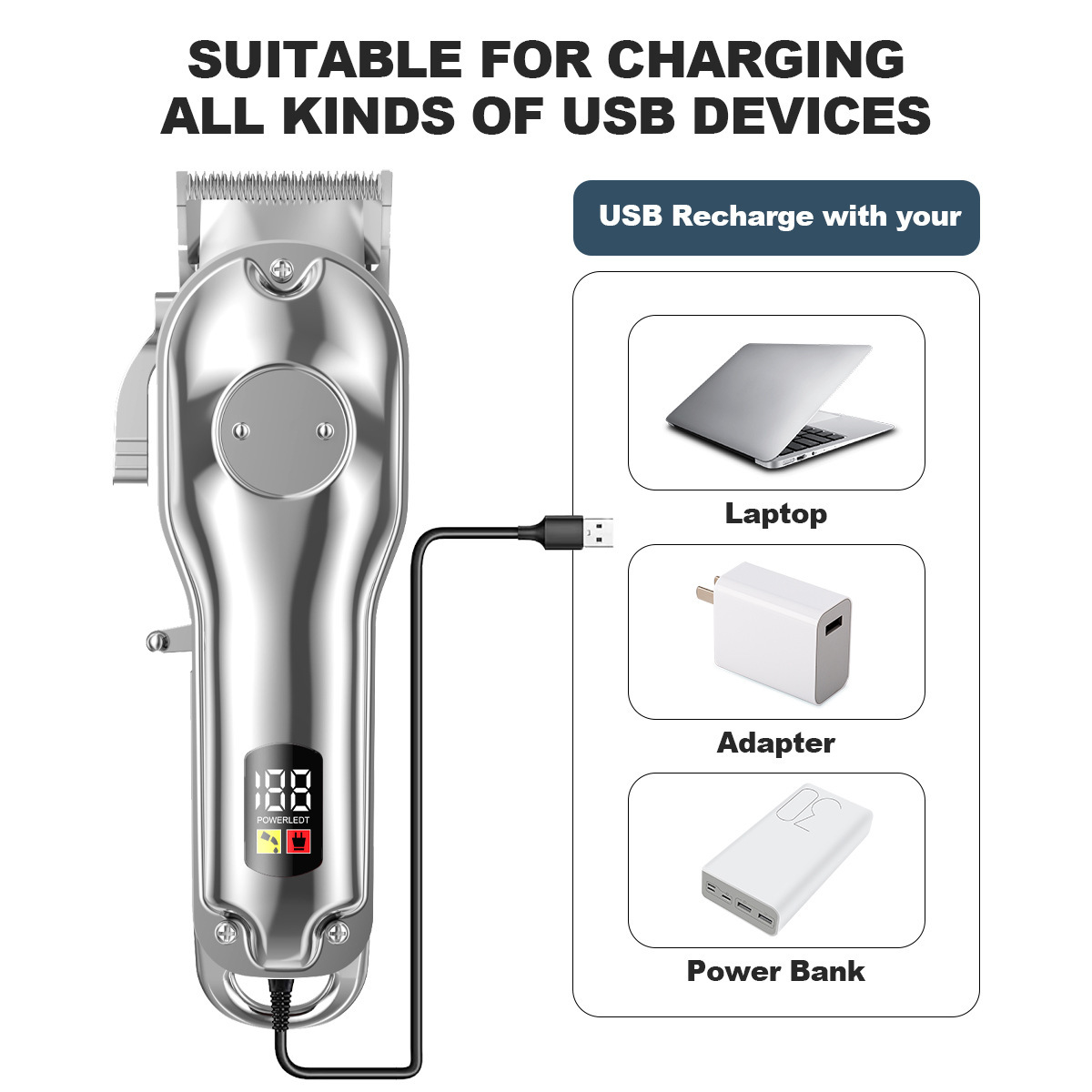 Pet Electric Clipper Silvery