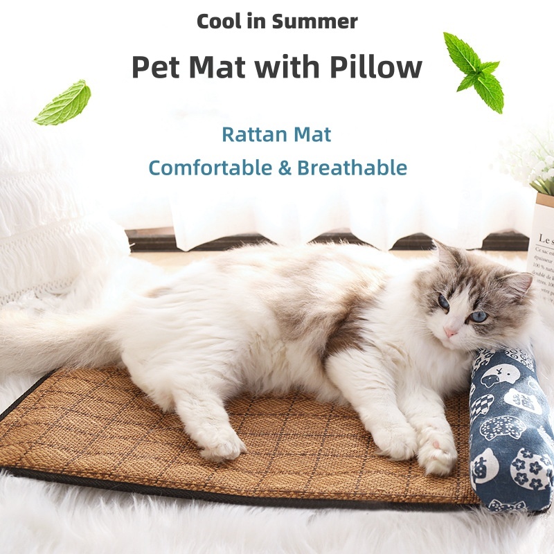Summer pet mat cooling cat mat nest ice cold feeling dog mat pillow