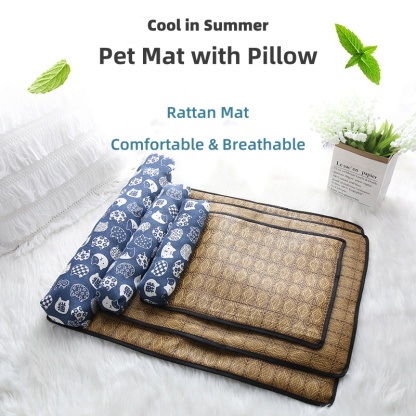 Summer pet mat cooling cat mat nest ice cold feeling dog mat pillow