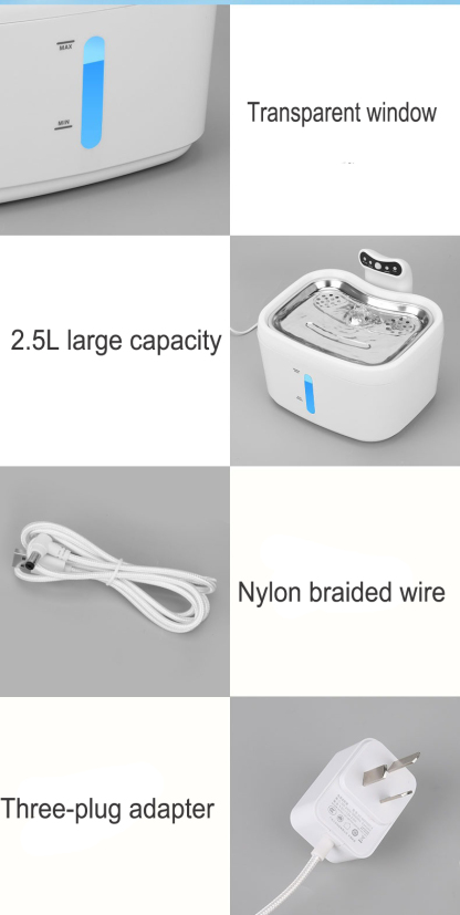 Intelligent Pet Water Dispenser Filter Cotton Cat Automatic Circulation Flow Pet Water Dispenser Cat and Dog Water Dispenser-Rongpet