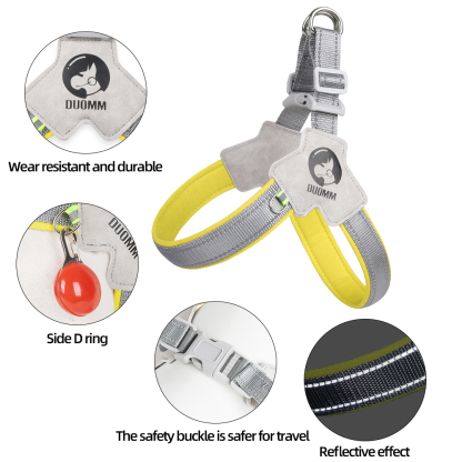 Dog Chest Strap Saddle Pet Chest Strap Breathable Reflective Dog Strap Pet Towing Rope