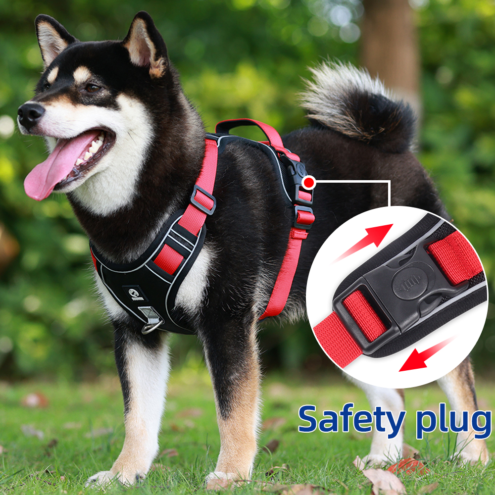 Pet chest harness vest type large dog chest back explosion-proof impact dog chest harness pet leash