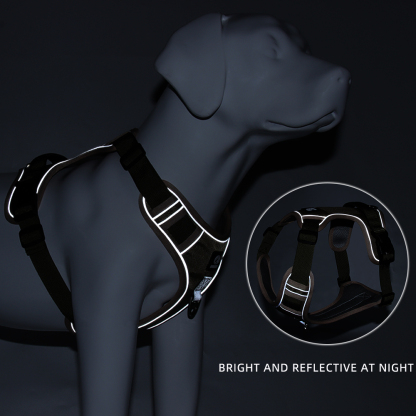 Pet chest harness vest type large dog chest back explosion-proof impact dog chest harness pet leash