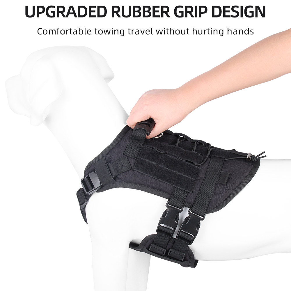Big Dog Tactical Vest Outdoor water repellent dog chest harness medium tactical chest back