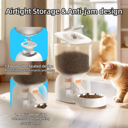 Pet Cat Dog Automatic Feeder 3L