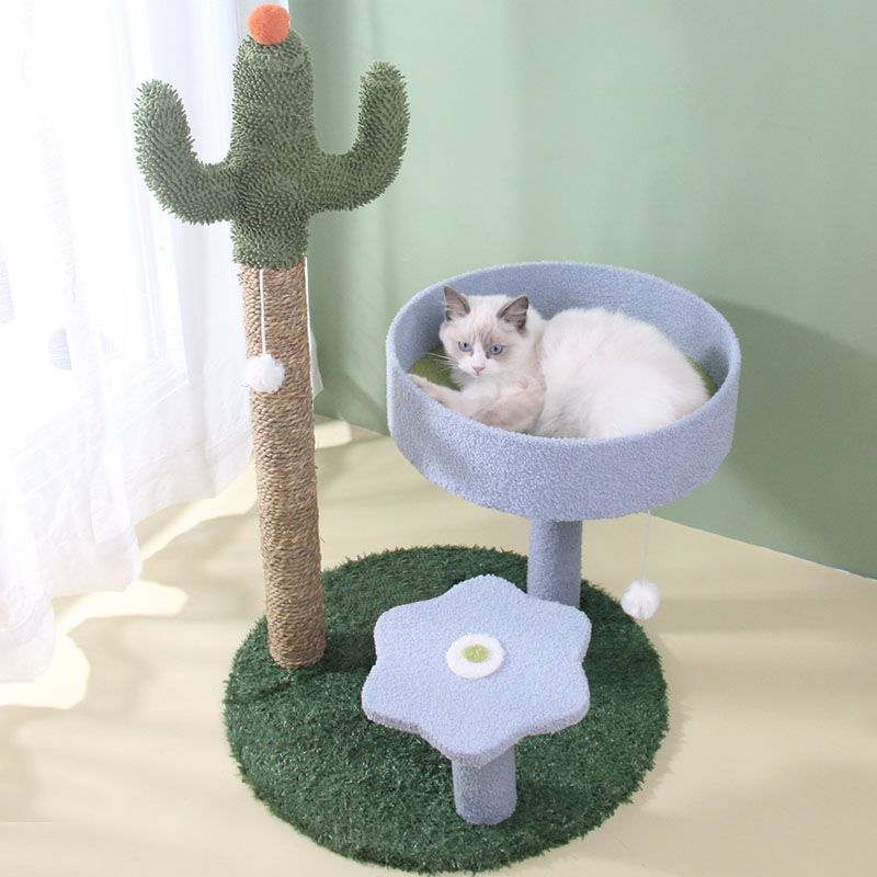 Cat climbing frame, cat nest, integrated sisal cat tree villa, large cat grabbing board, toy cat grabbing pillar, cat supplies-Rongpet