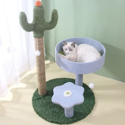 Cat climbing frame, cat nest, integrated sisal cat tree villa, large cat grabbing board, toy cat grabbing pillar, cat supplies-Rongpet