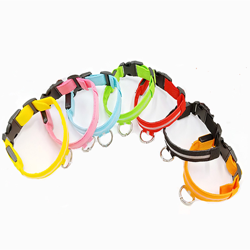 LED luminous pet collar USB charging pet collar LED flashing dog collar with light
