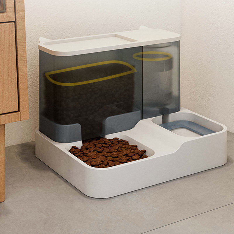 Automatic cat feeder, water dispenser, large capacity cat bowl, 