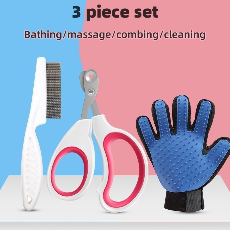 Cat/Dog Nail clipping tool bathing comb cat cake needle comb tool set
