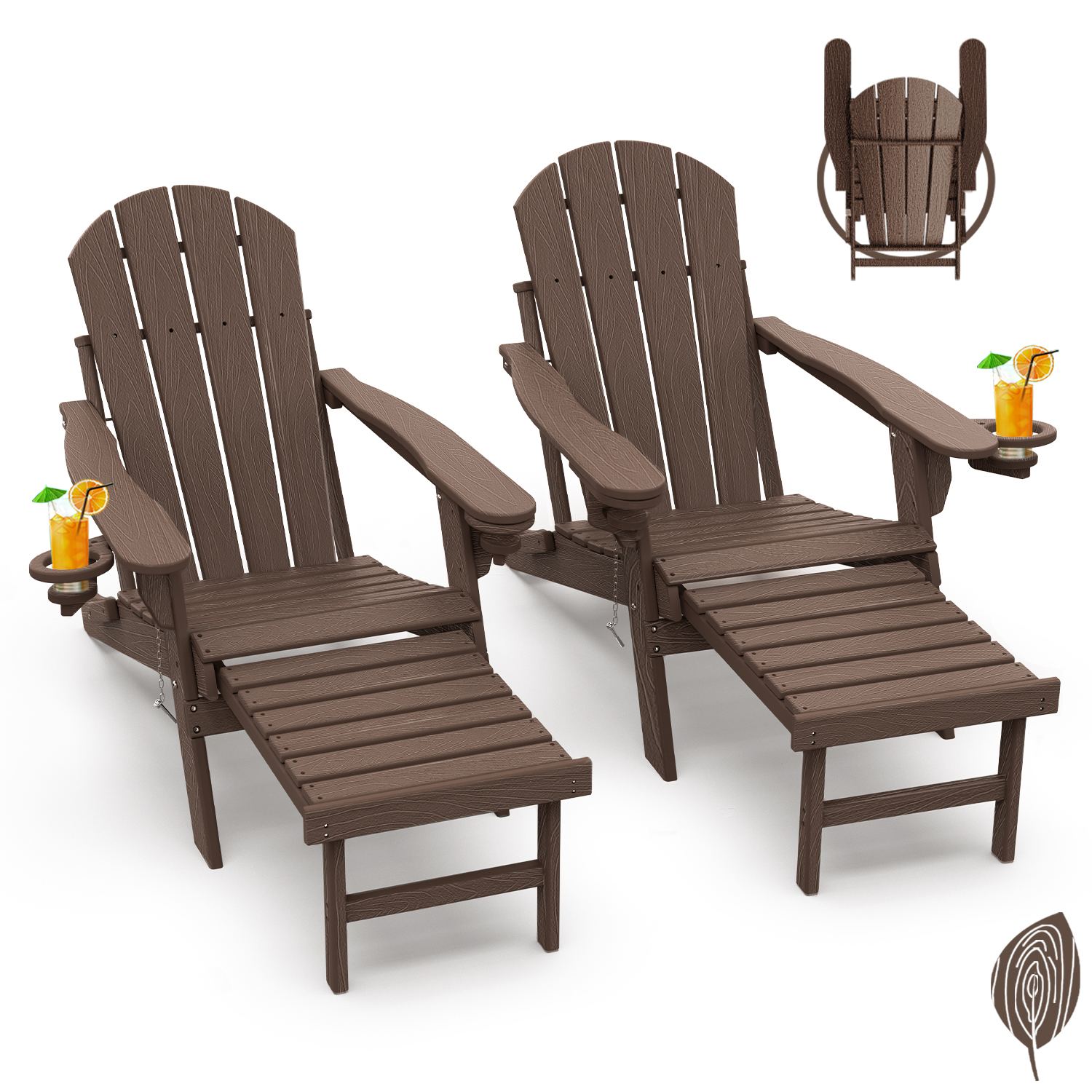 Folding Adirondack Chair with Ottoman – GREENVINES
