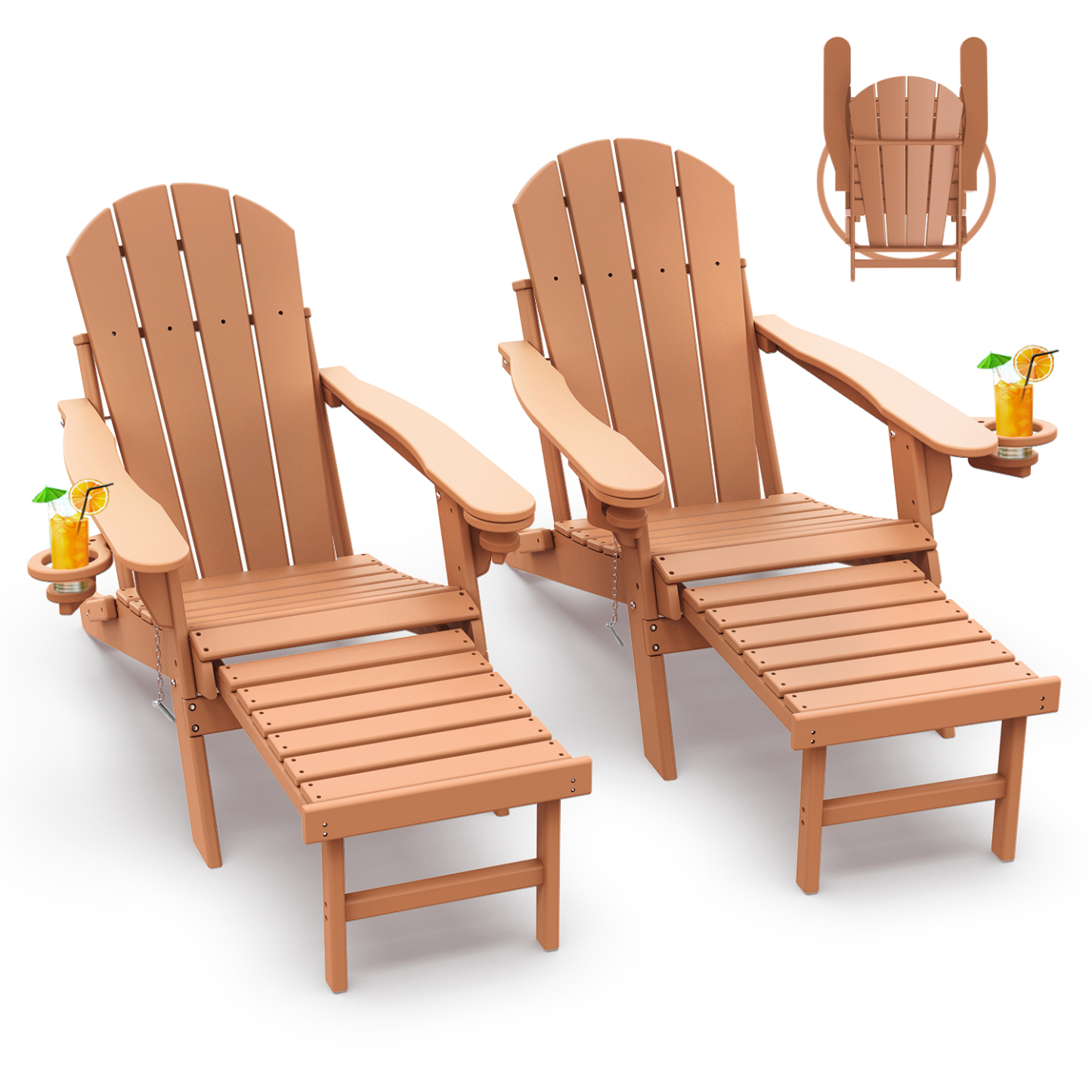Folding Adirondack Chair with Ottoman – GREENVINES