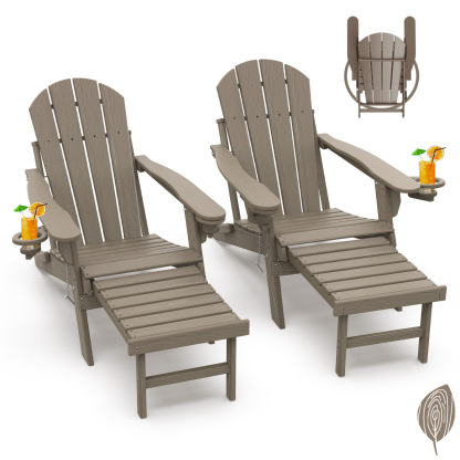 Folding Adirondack Chair with Ottoman – GREENVINES