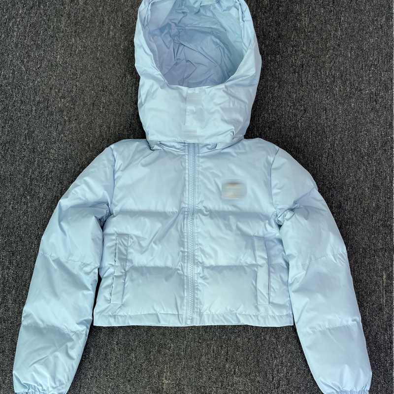 Womens Irongate Detachable Hooded Puffer - Baby Blue