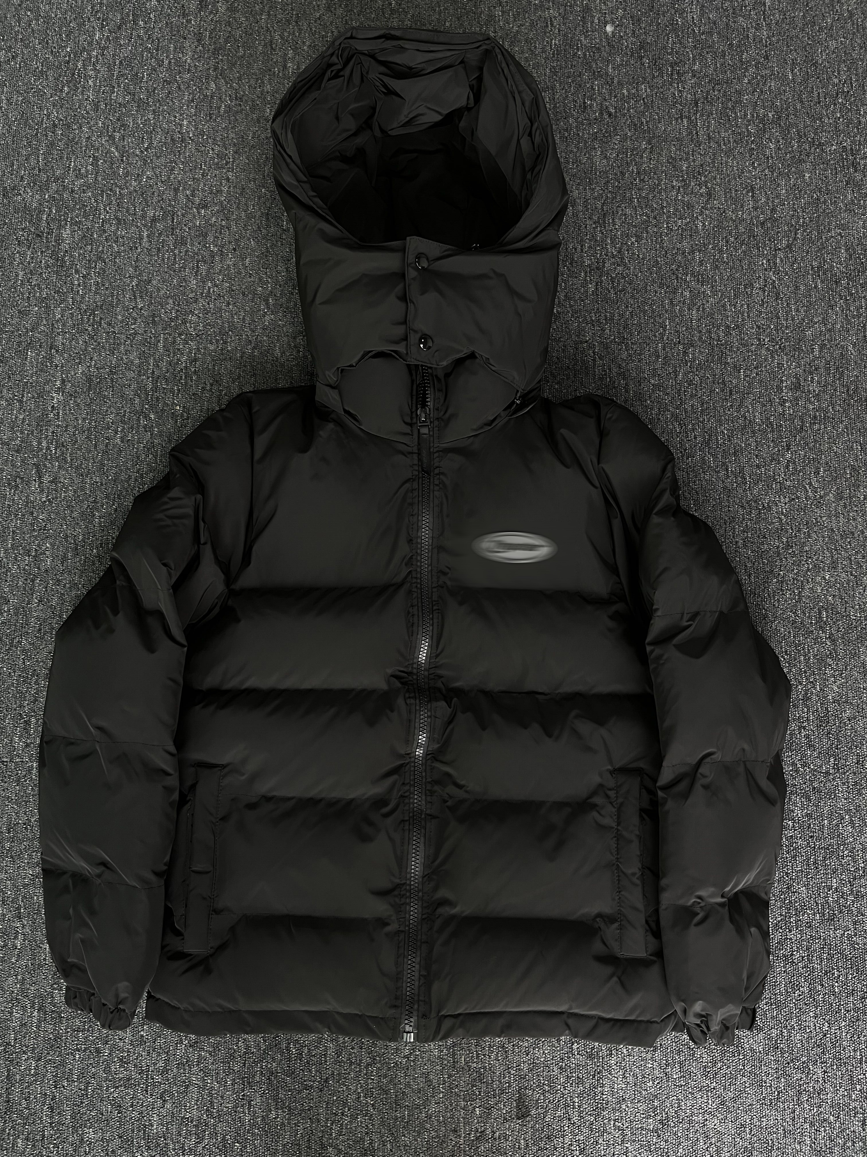 TRIPLE BLACK HYPERDRIVE DETACHABLE HOOD PUFFER JACKET