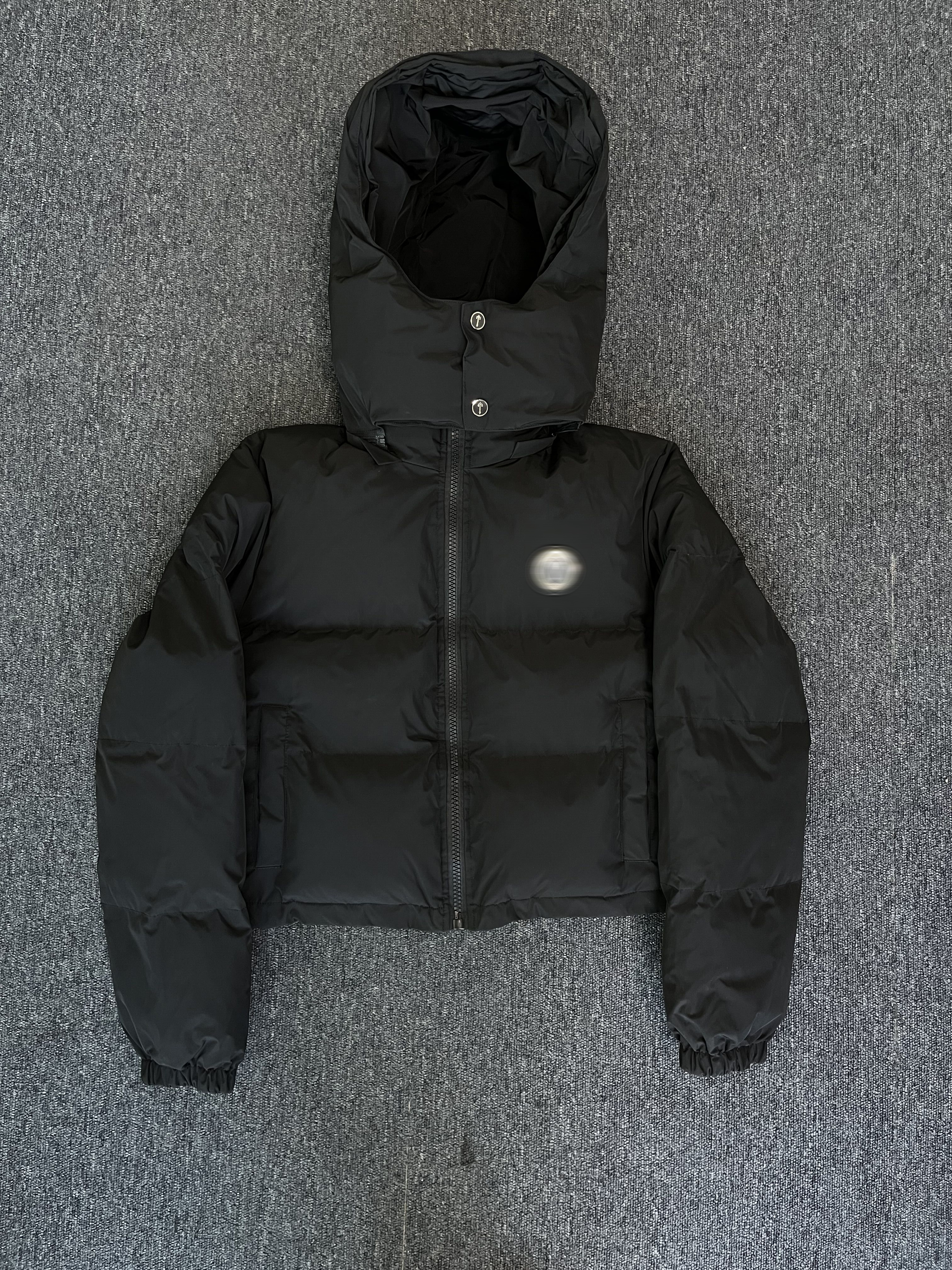 Womens Irongate Detachable Hooded Puffer - Black