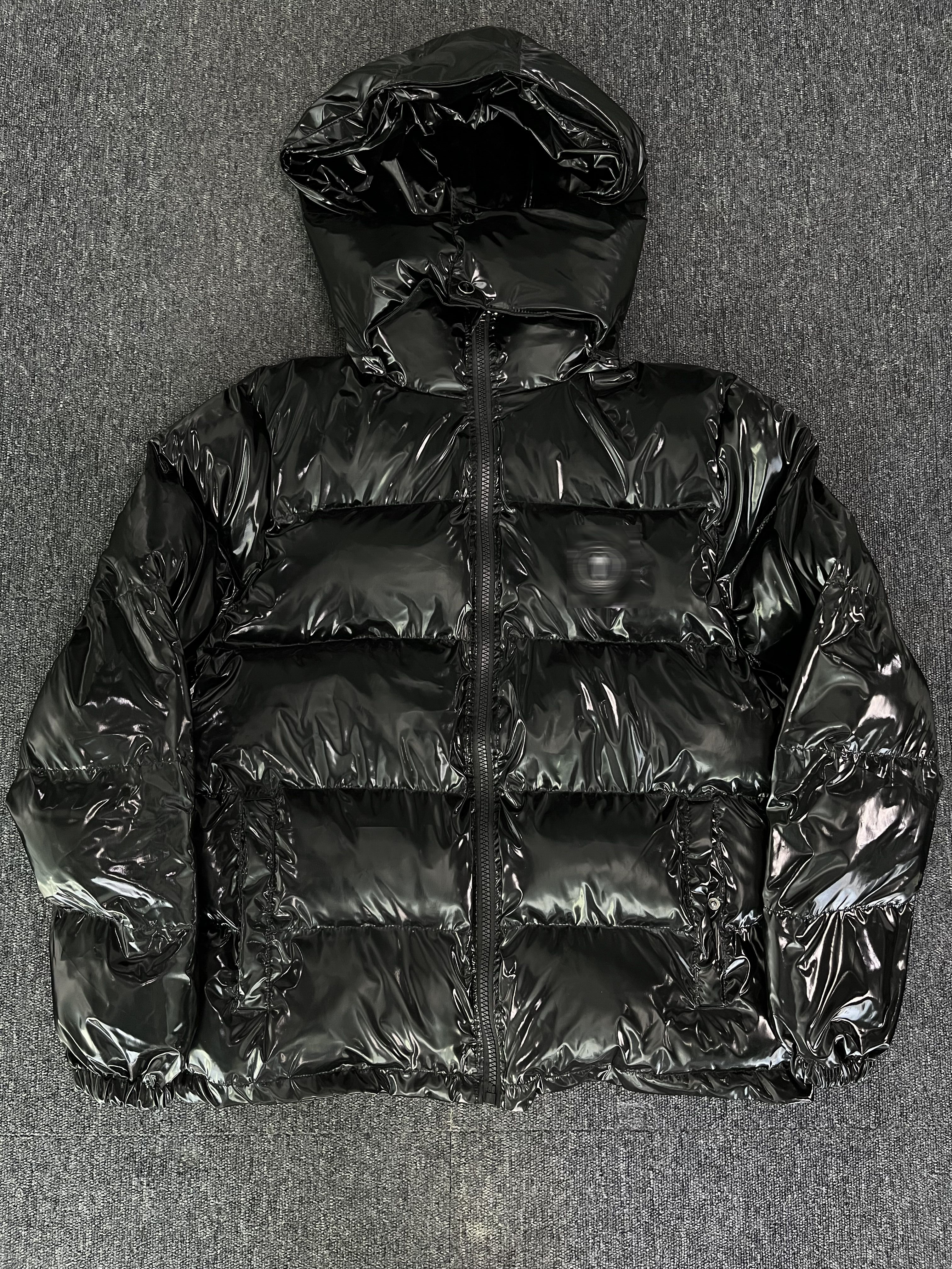 Shiny Black Irongate Jacket Detachable Hood