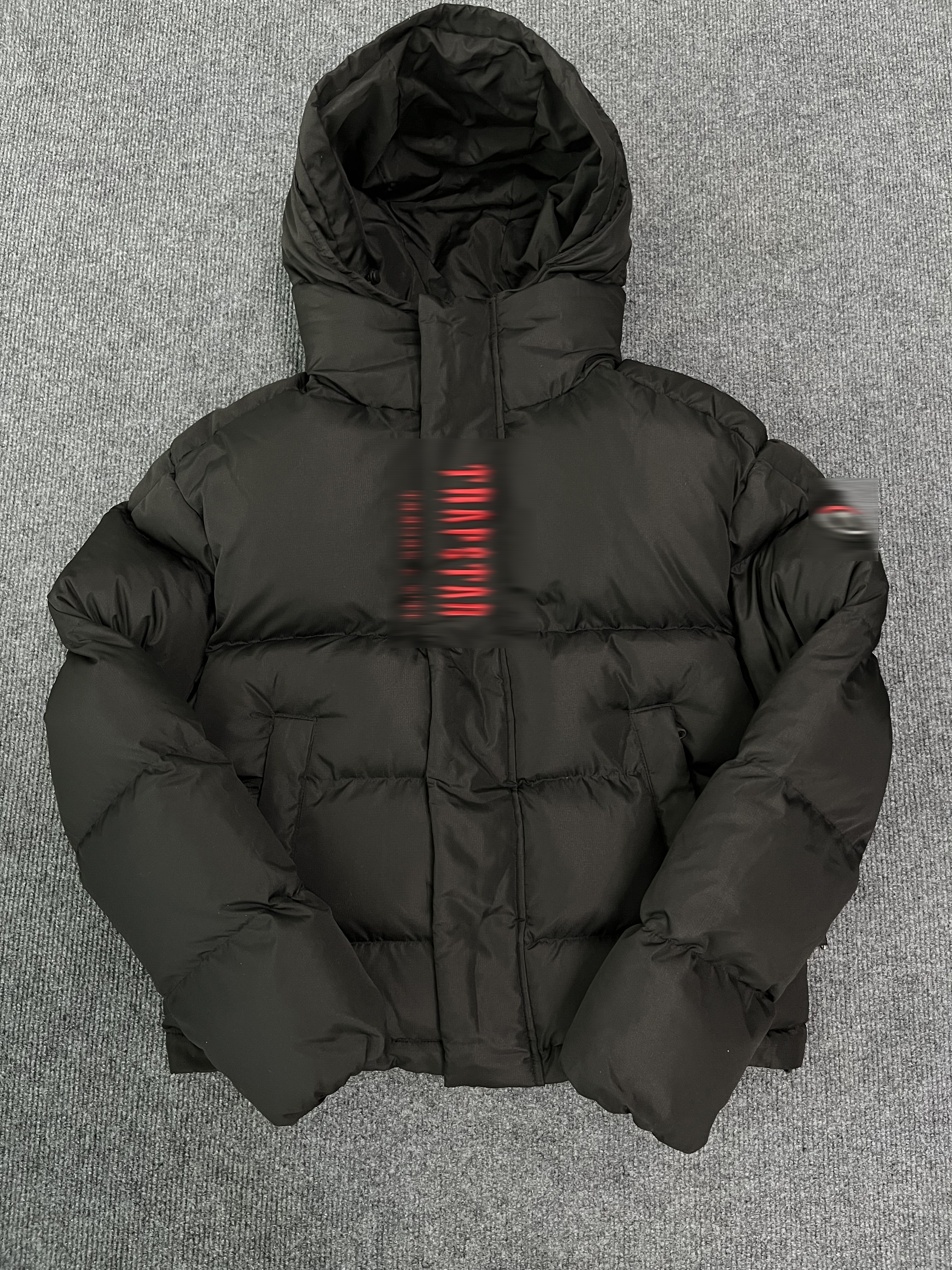 DECODED HOODED PUFFER 2.0 JACKET - Black/Red