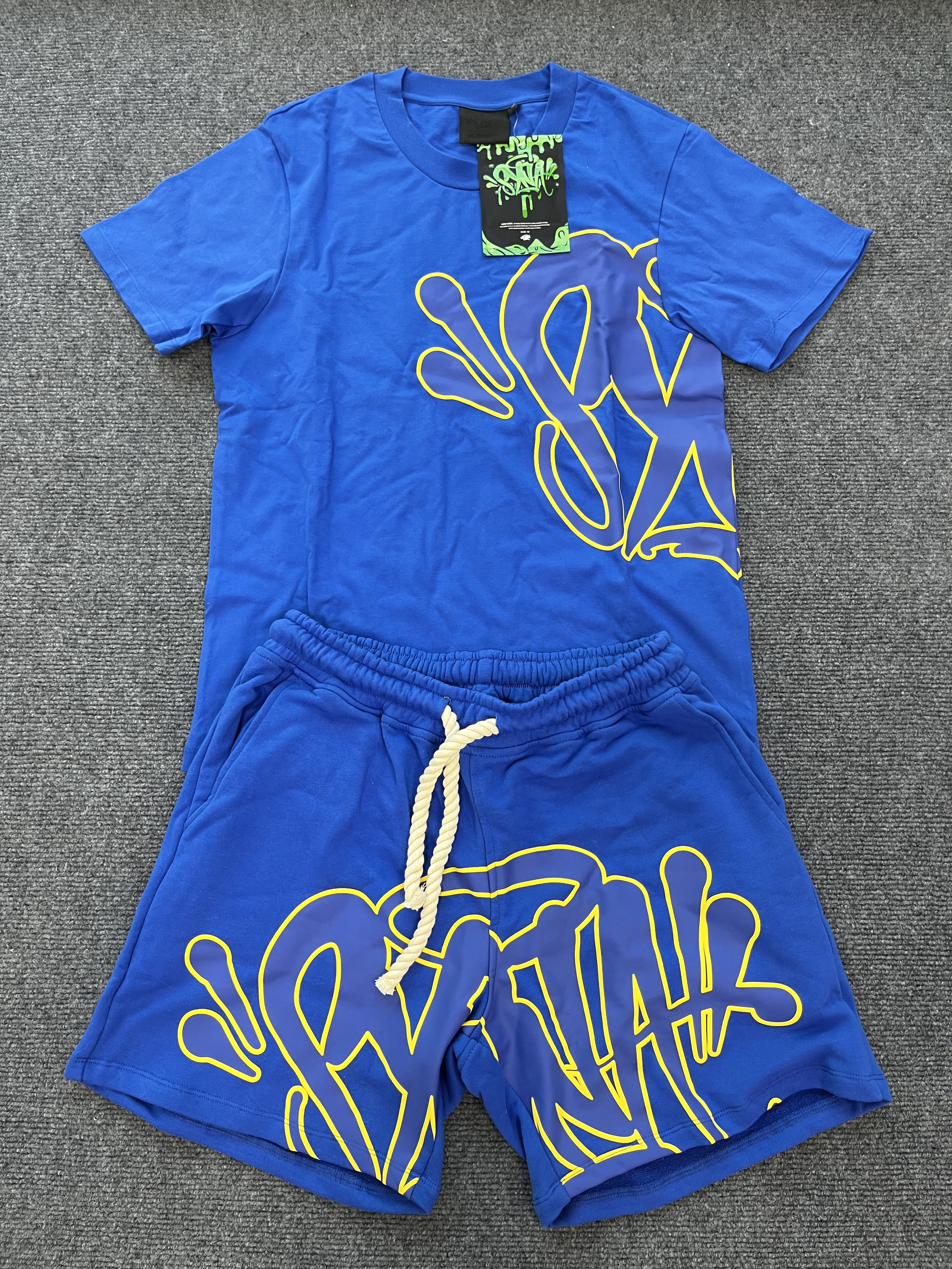 SYNA T-SHIRT & SHORTS LOGO SET DARK BLUE