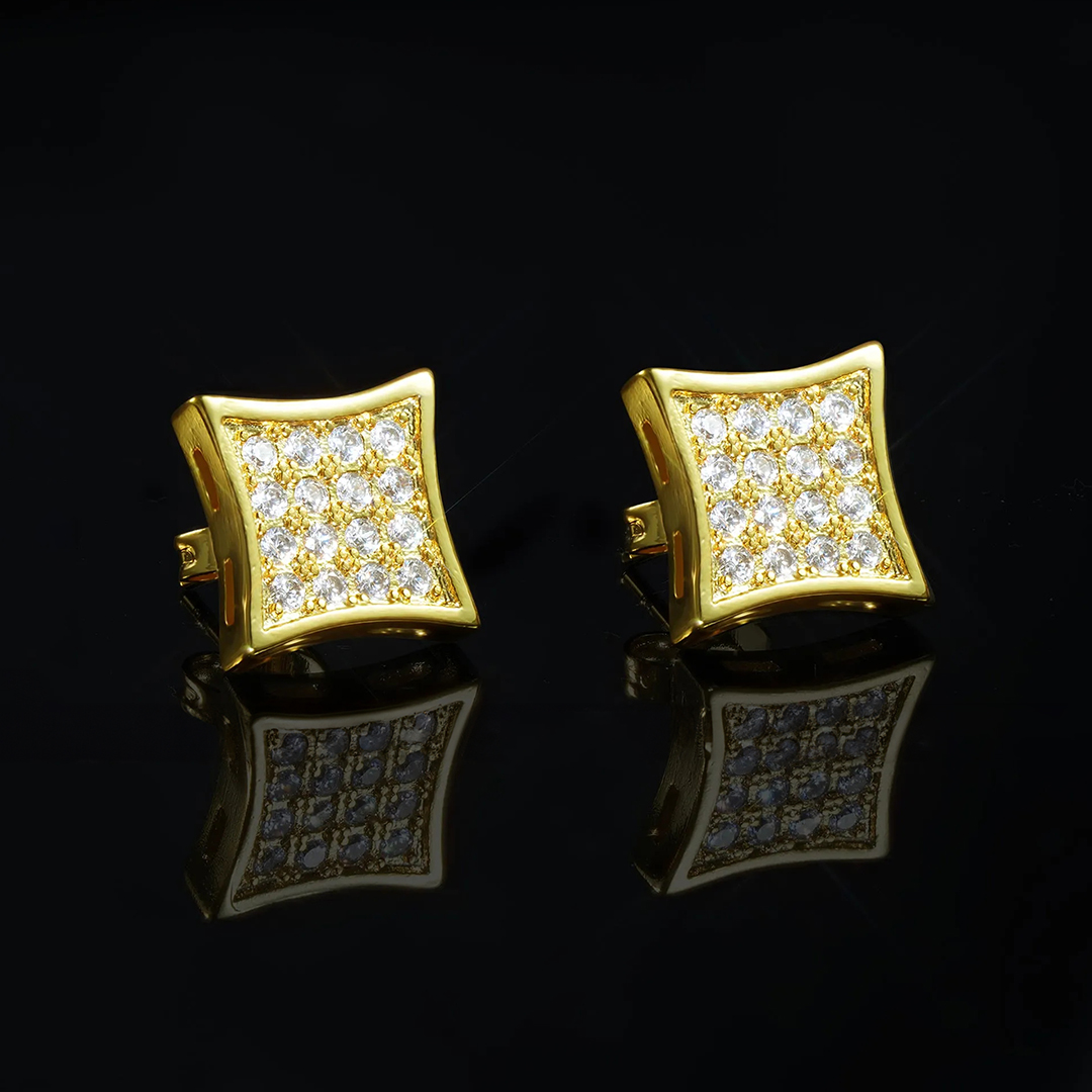 10MM Micro-inlay AAA CZ High Grade Stud Earring