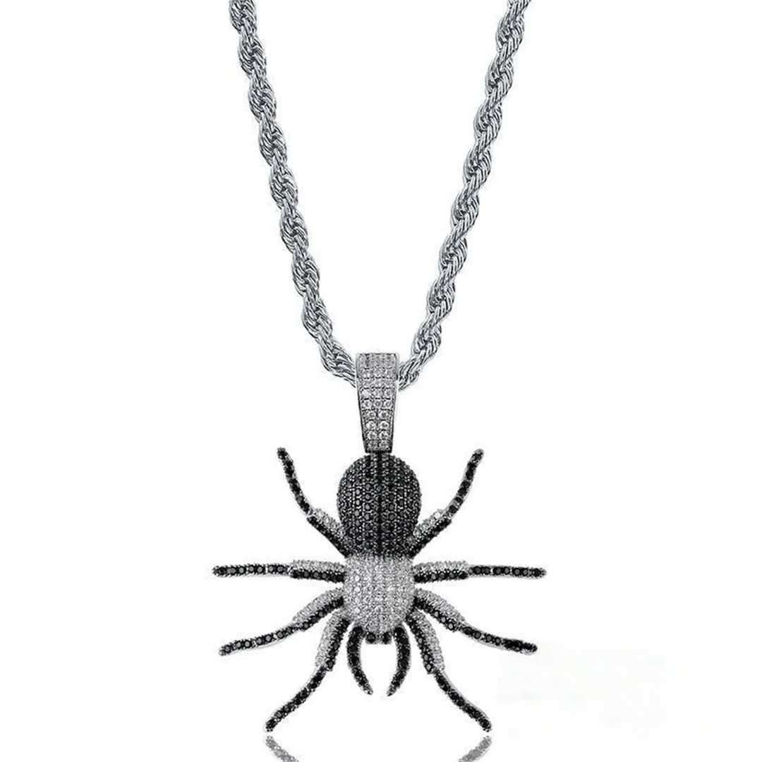 18K Gold-Plated AAA CZ Spider Pendant Necklace
