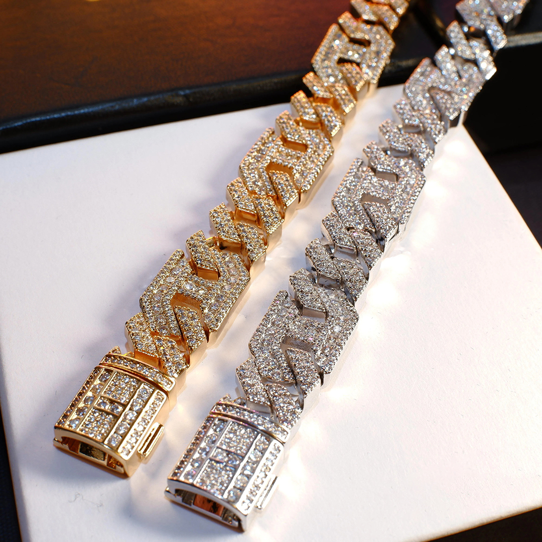 18K Gold-Plated Polygon Cuban Link Bracelet