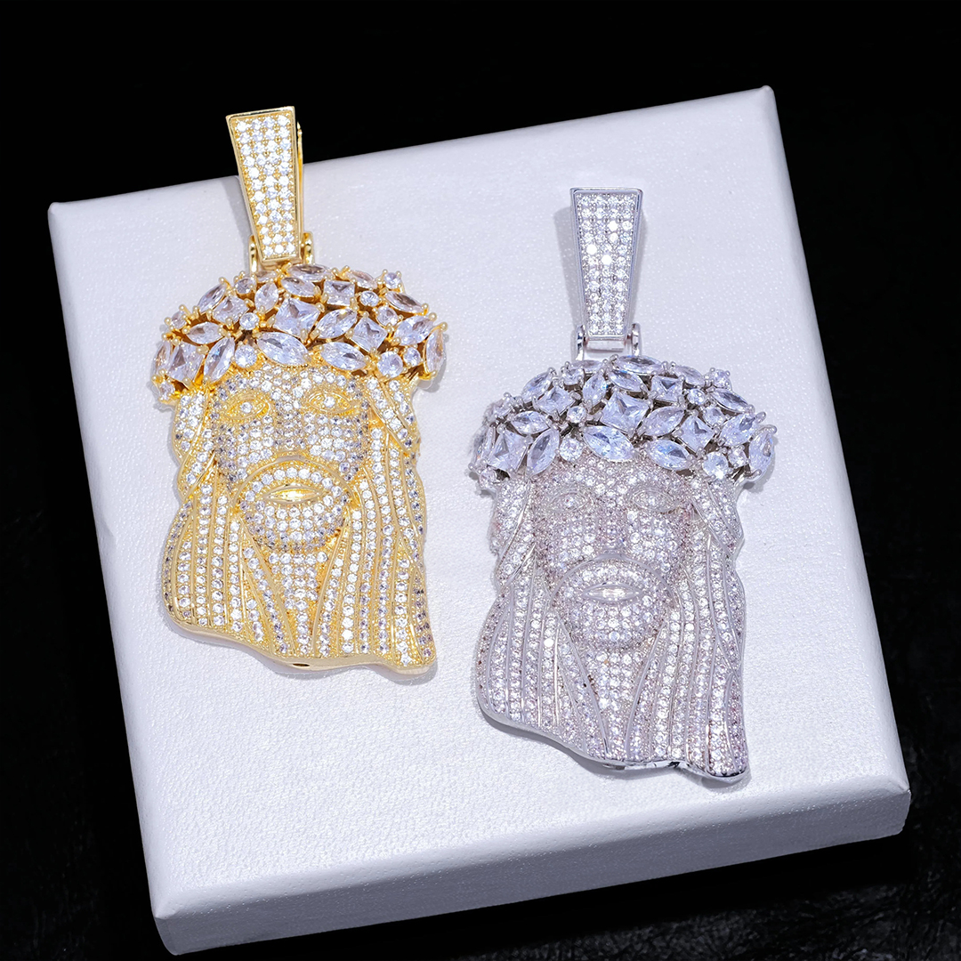 Iced Giant Jesus Pendant