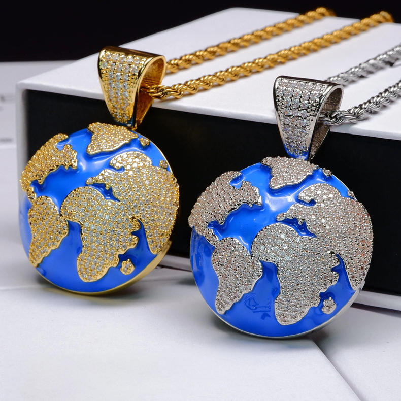 2020 18K Gold-Plated Earth Pendant