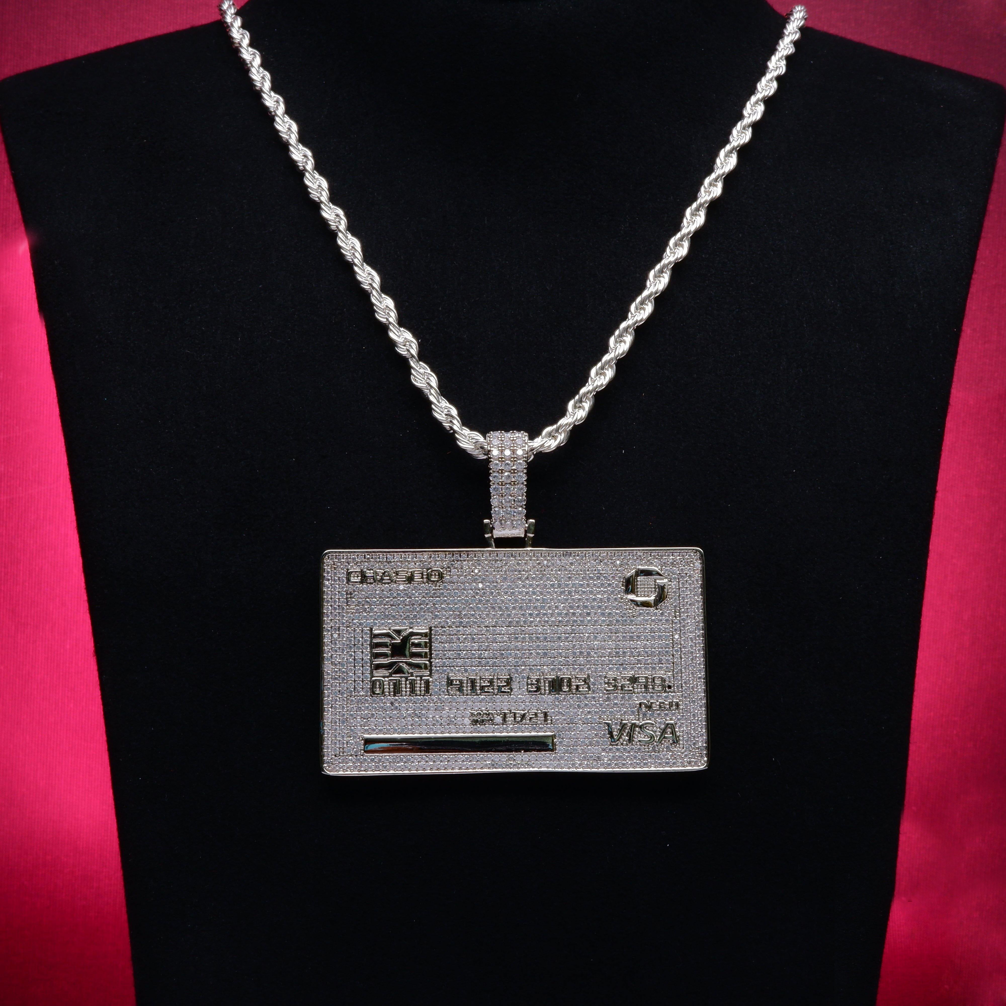 🔥New Credit Card Bank Card Iced Pendant