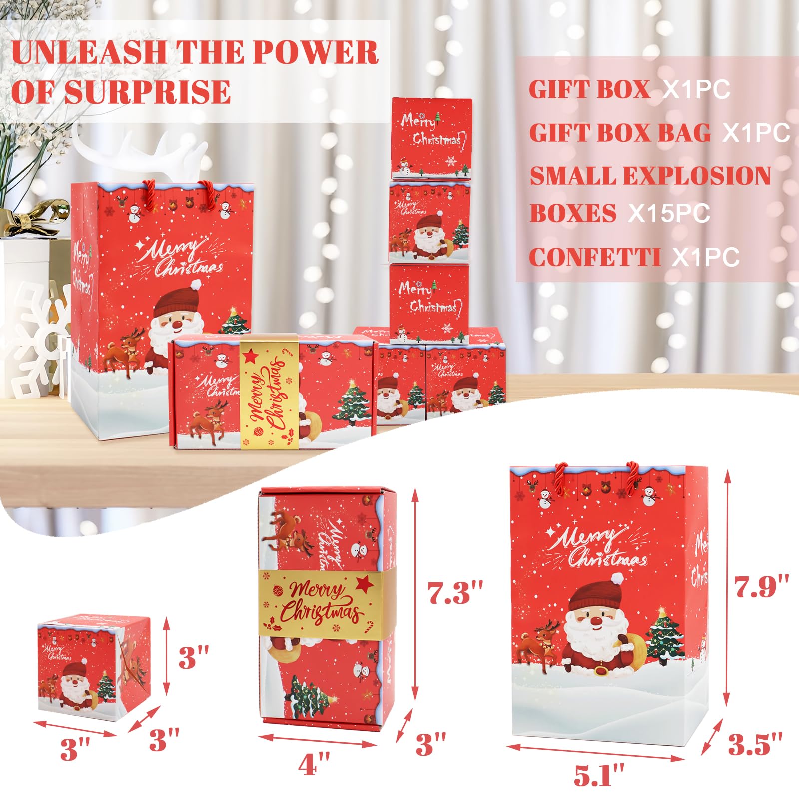 🎅Just $9.99 Today 🎁2024 Newly Surprise Gift Box Explosion